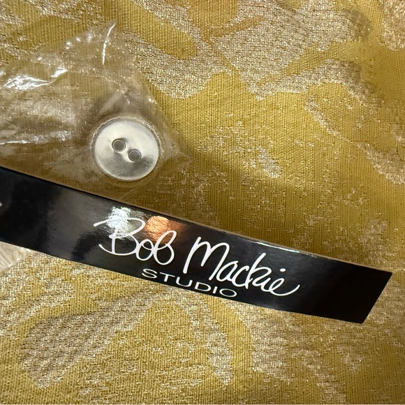 Bob Mackie Studio Women’s Mustard Gold Textured Jacket Retro Vintage NEW Size 10 - Picture 3 of 10